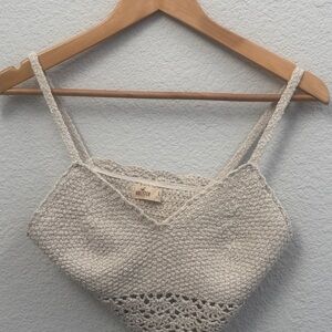 Hollister Light Gray Knit Tank Top